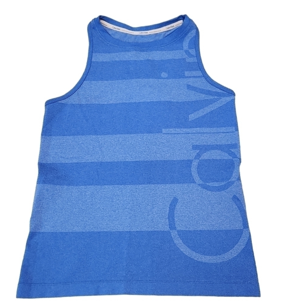 Calvin Klein Performance Women's Moisture Wick Blue Racerback Tank, M